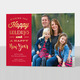 Red Happy Holidays and New Year Foil Photo Cards Image 1 of 6